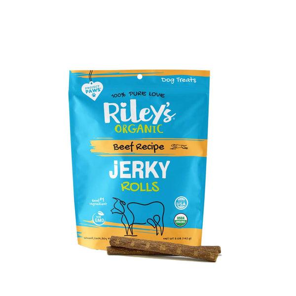 Riley's Organic Beef Jerky Rolls 5oz./8 bx.