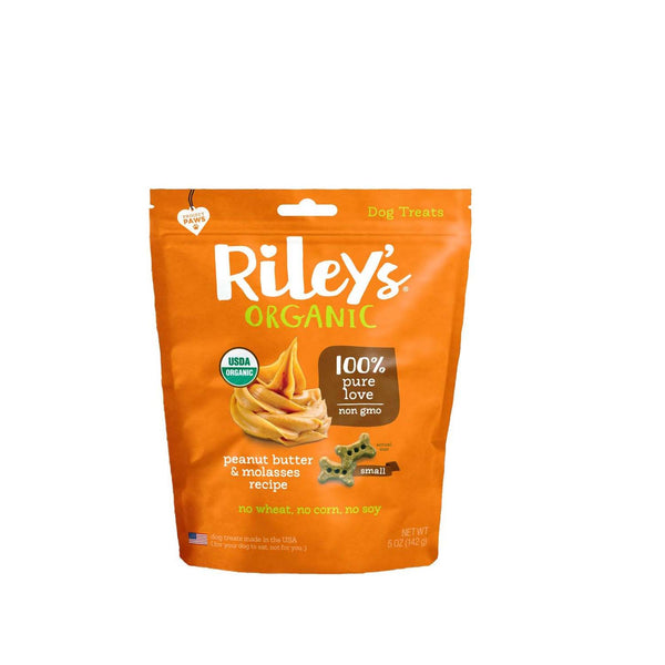 Riley's Organic Peanut Butter & Molasses Biscuits 5 oz./6 bx.